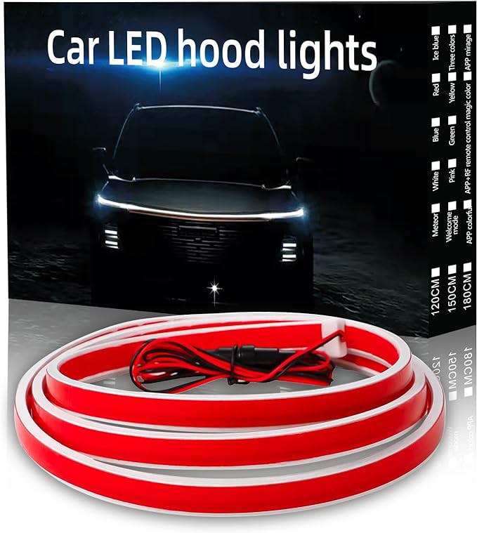 Car Hood Light Strip, 79 Inches Waterproof Flexible LED