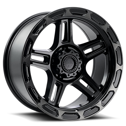 17" American Outlaw Piston Gloss Black w/Black Tint Machined Ring