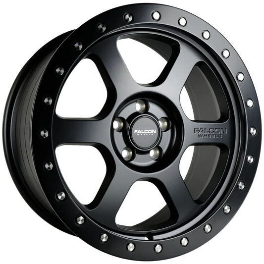 V1 - Matte Black w/Matte Black Ring - 17x8