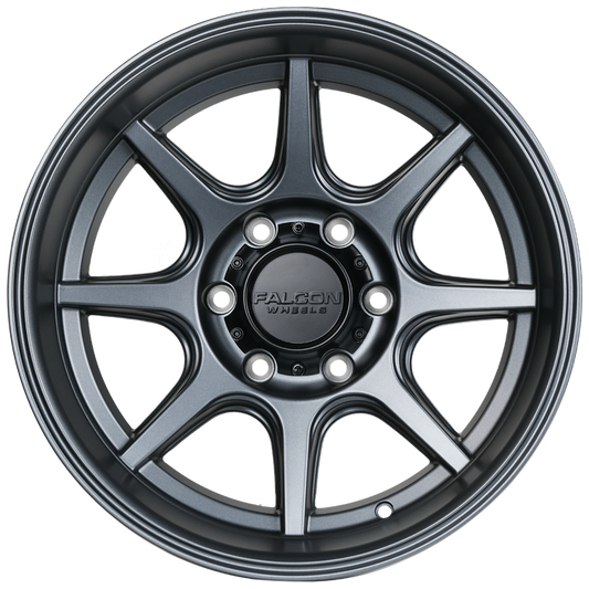 T8 - Full Matte Gunmetal - 17x9 (-38mm)