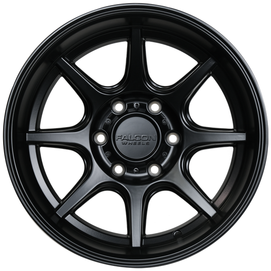 T8 - Full Matte Black - 17x9 (-12mm)